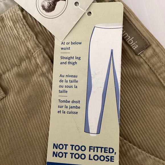 Columbia Pants Womens 16 Brown Corduroy Authentic Straight Outdoors Hiking NWT - Picture 3 of 8